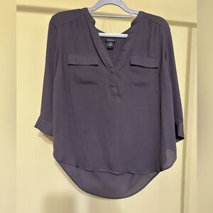 Torrid Deep Grey V-Neck Harper Blouse